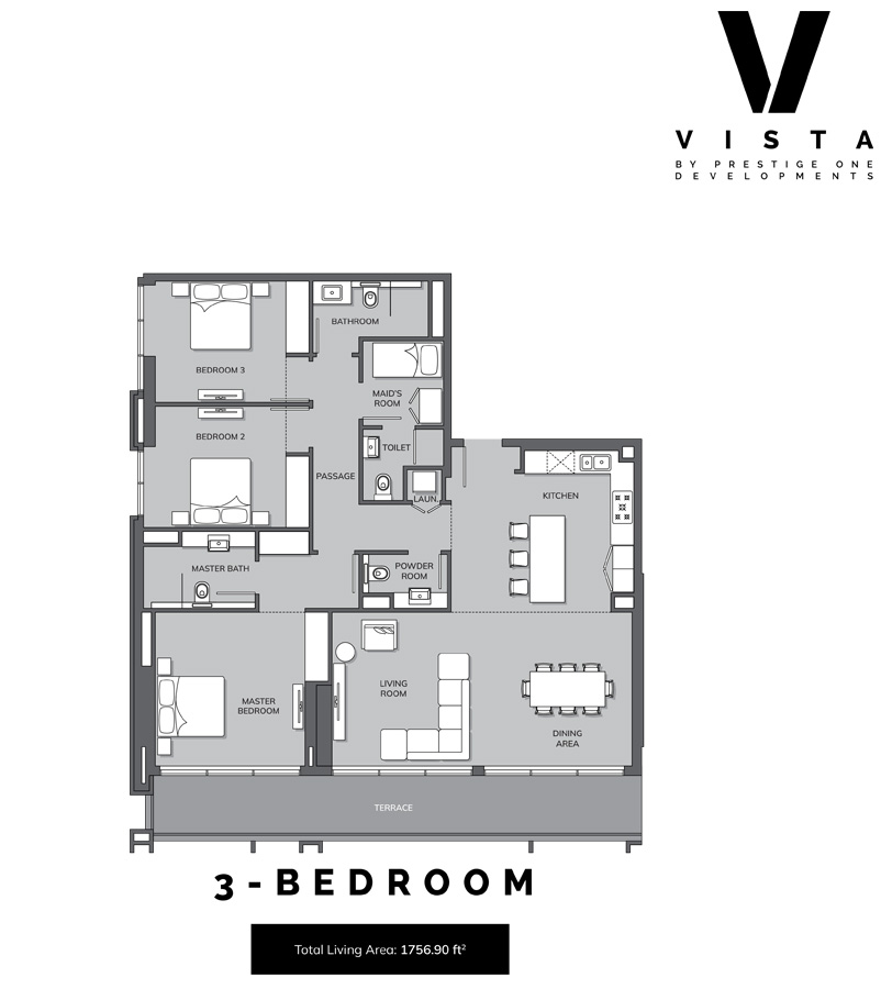 Vista by Prestige One floor plan 5