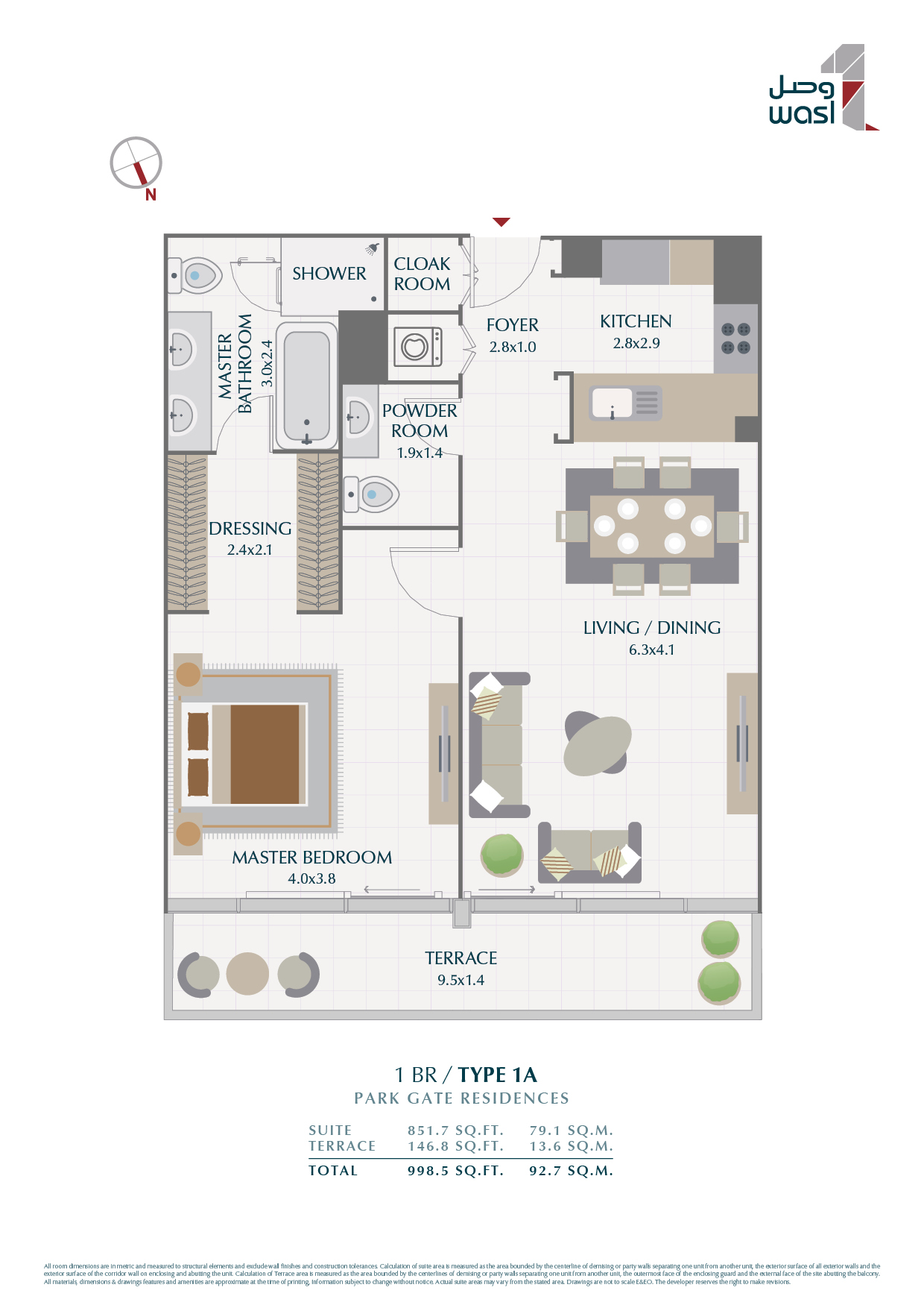 Wasl Park Gate Residences floor plan 1