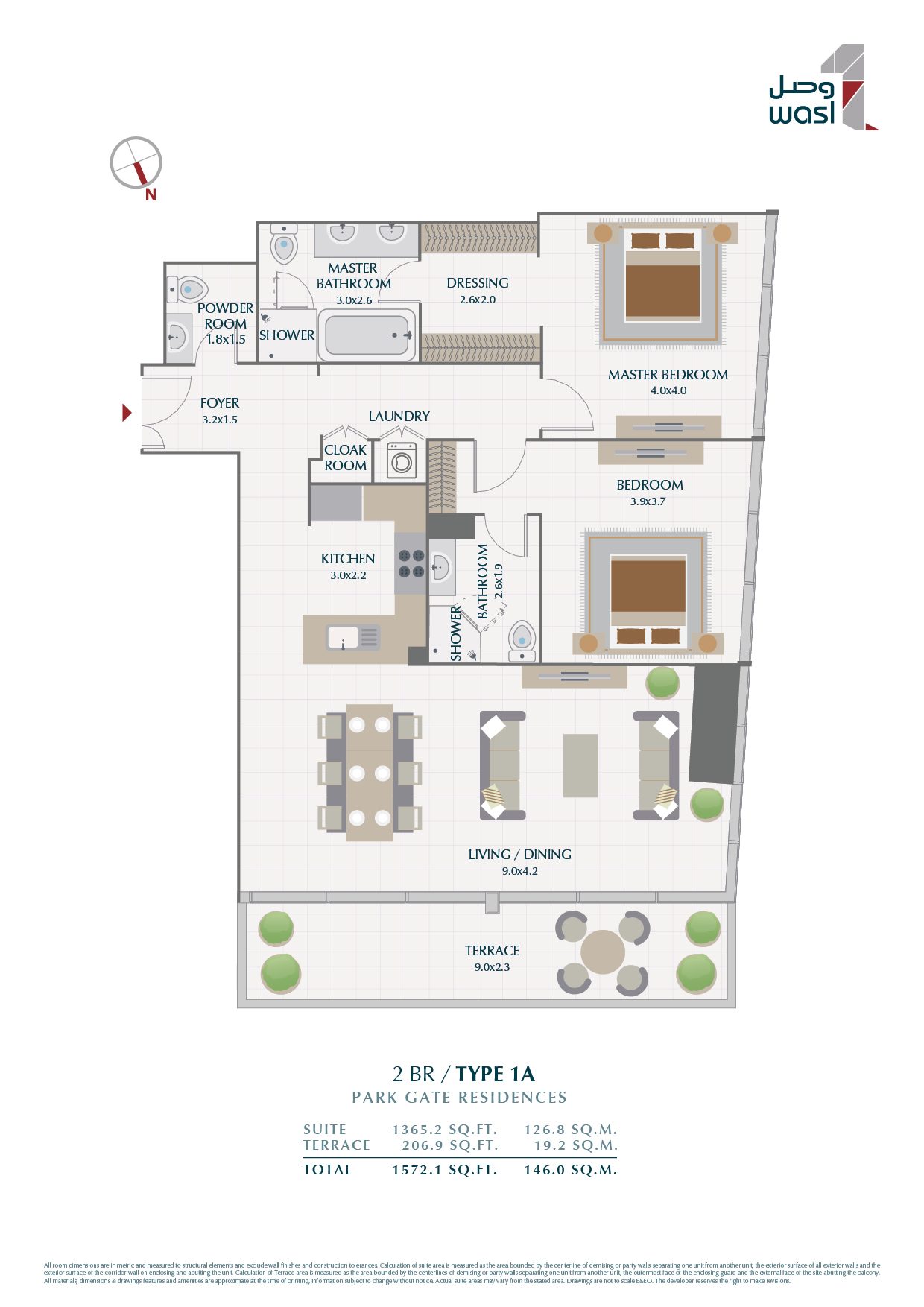 Wasl Park Gate Residences floor plan 3