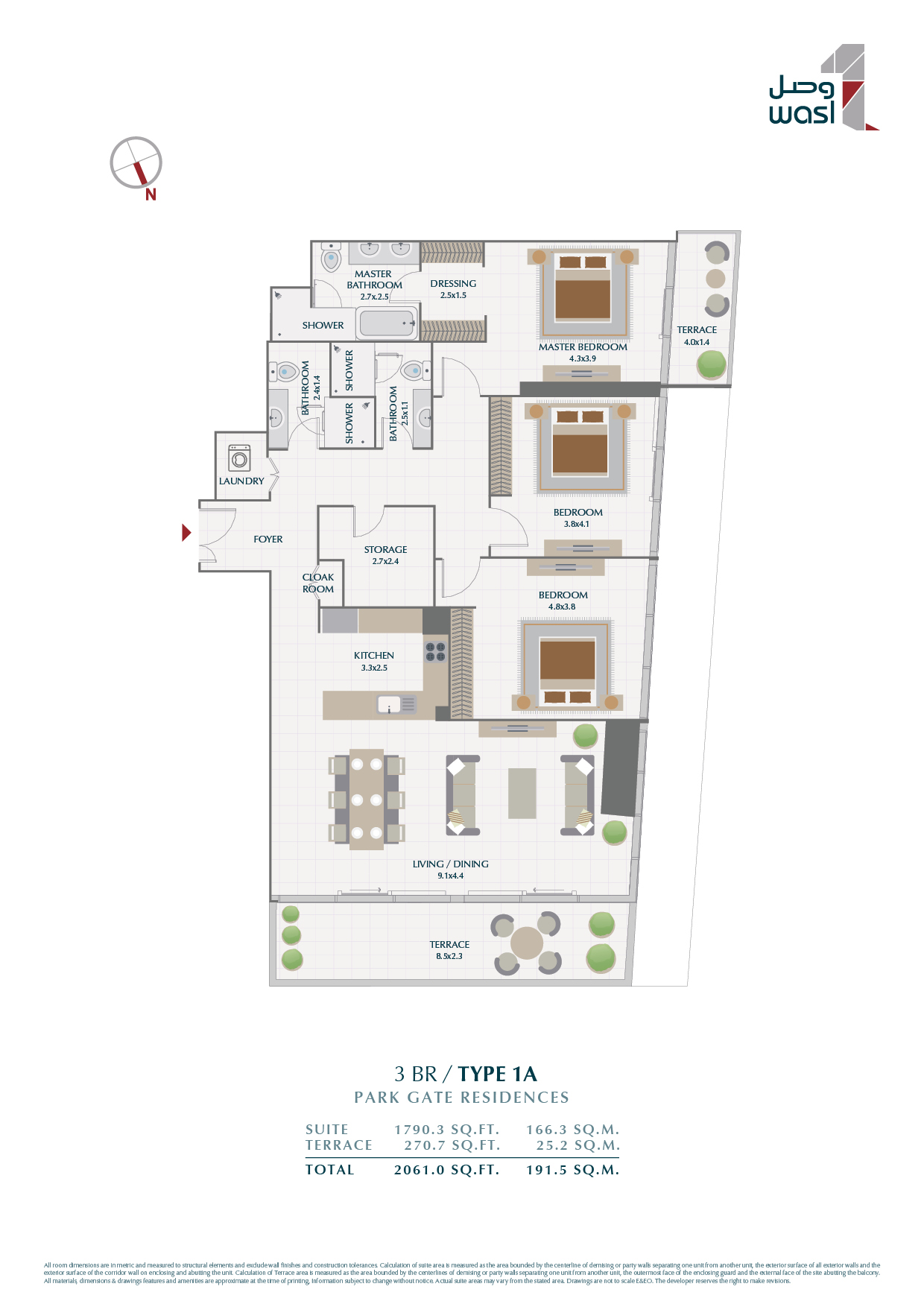 Wasl Park Gate Residences floor plan 4