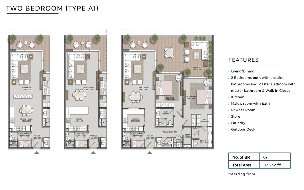 Manzel and Majlis Reem Island floor plan 3