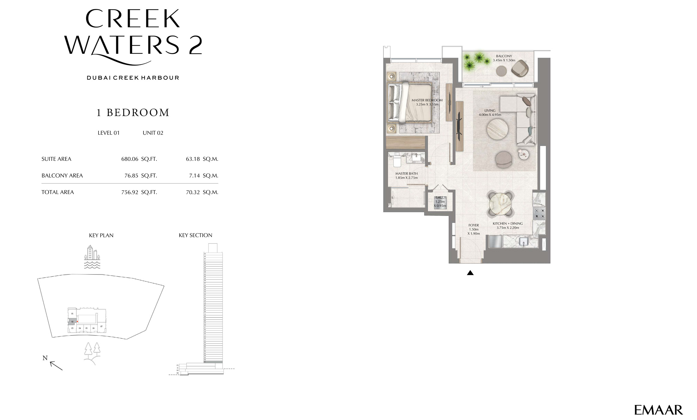 Emaar Creek Waters 2 floor plan 1