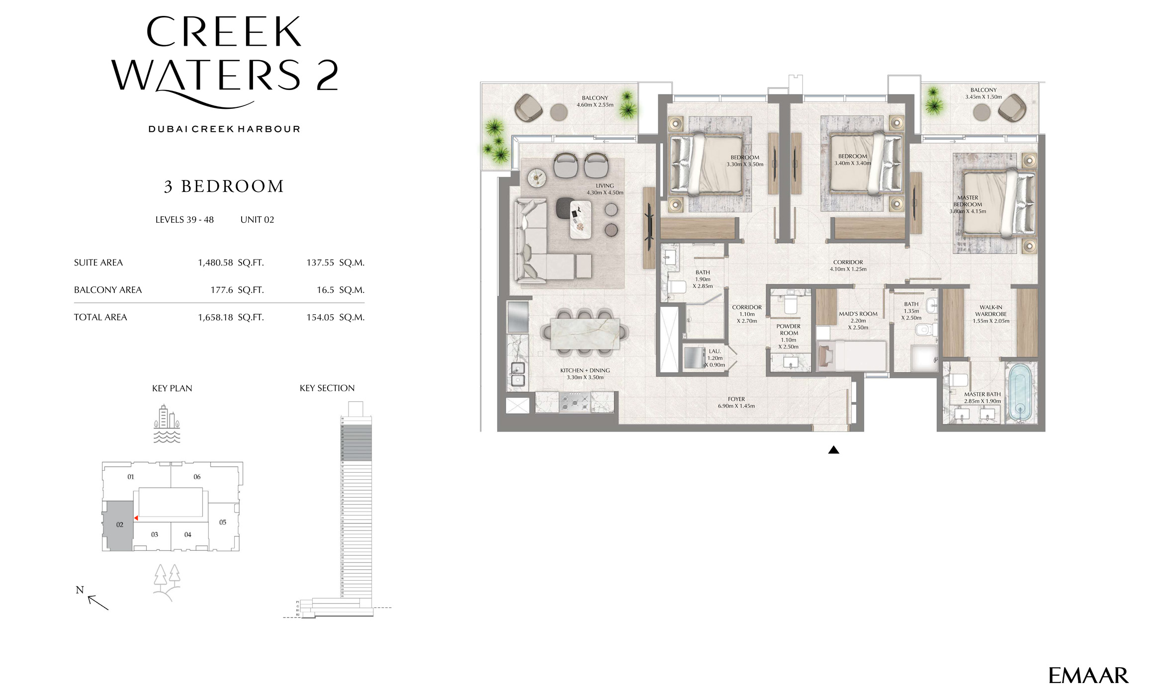Emaar Creek Waters 2 floor plan 3