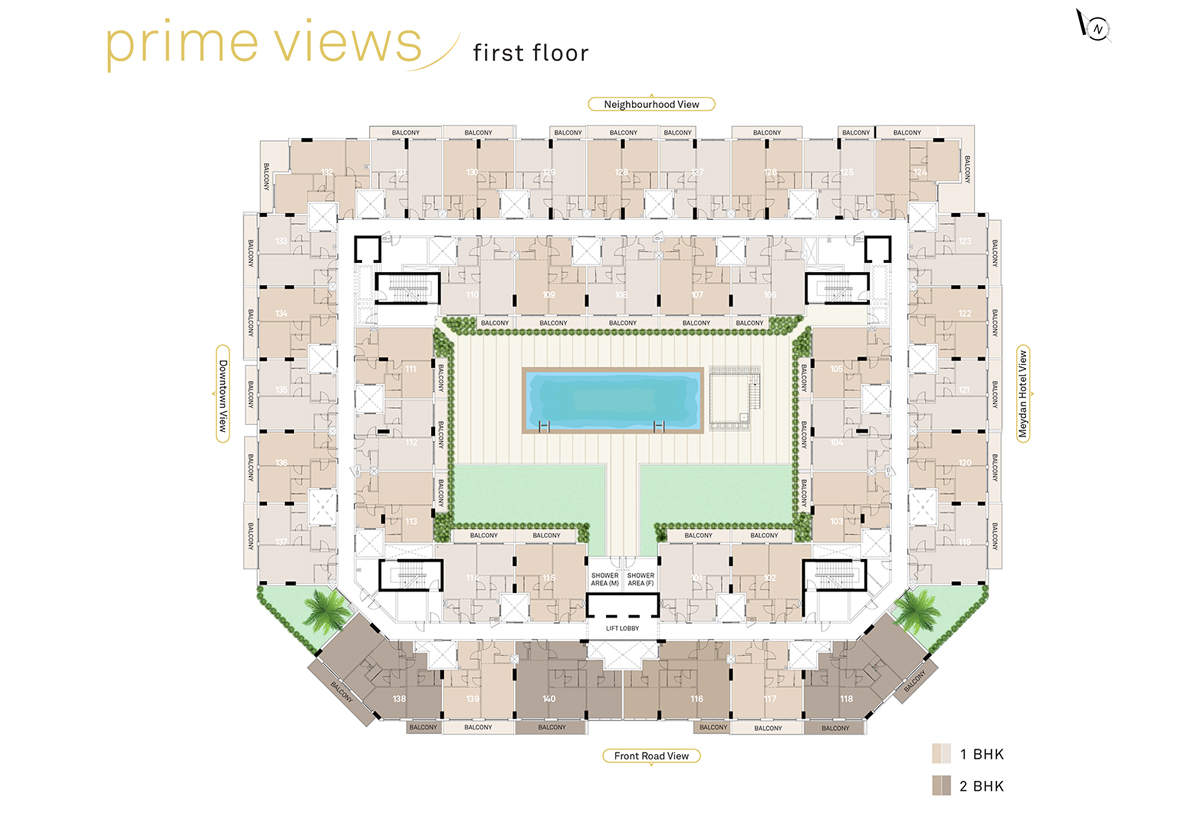 Prescott Prime Views Meydan floor plan 2