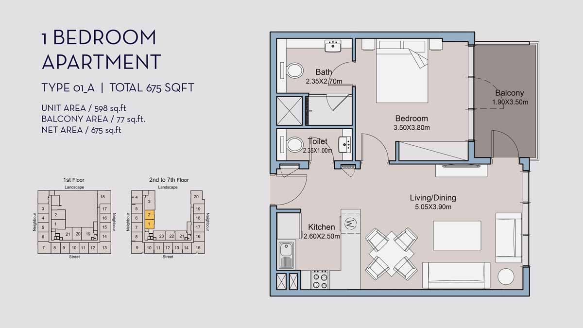 Millennium Talia Residences floor plan 1