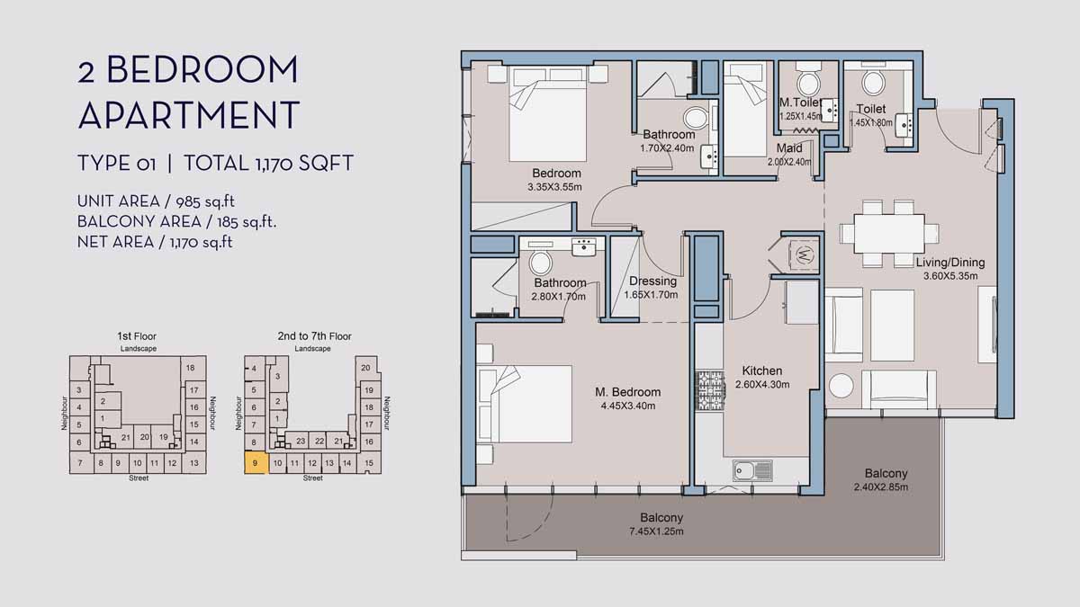 Millennium Talia Residences floor plan 3