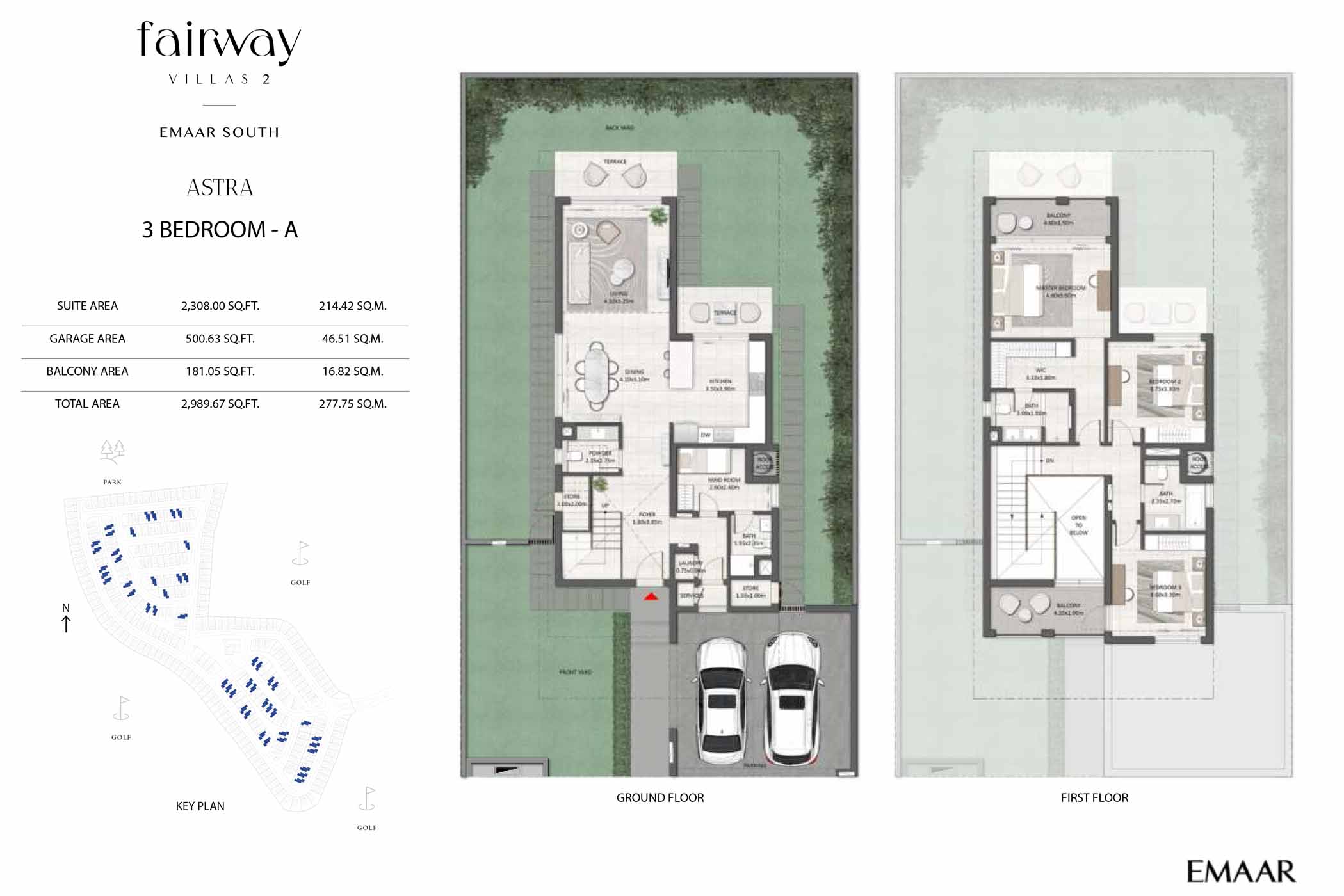 Fairway Villas 2 at Emaar South floor plan 1