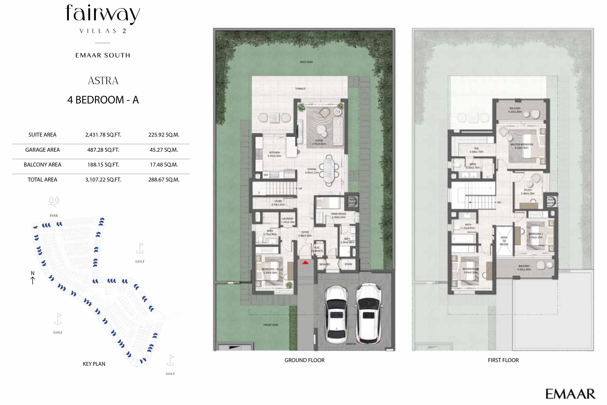 Fairway Villas 2 at Emaar South floor plan 2