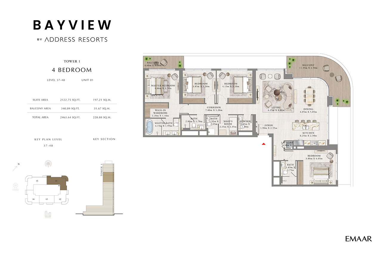 Emaar Bayview by Address Resorts floor plan 4