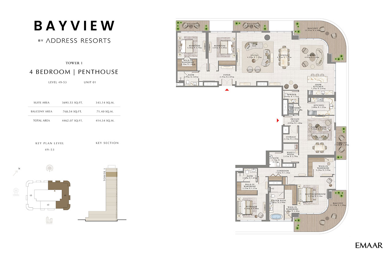 Emaar Bayview by Address Resorts floor plan 5