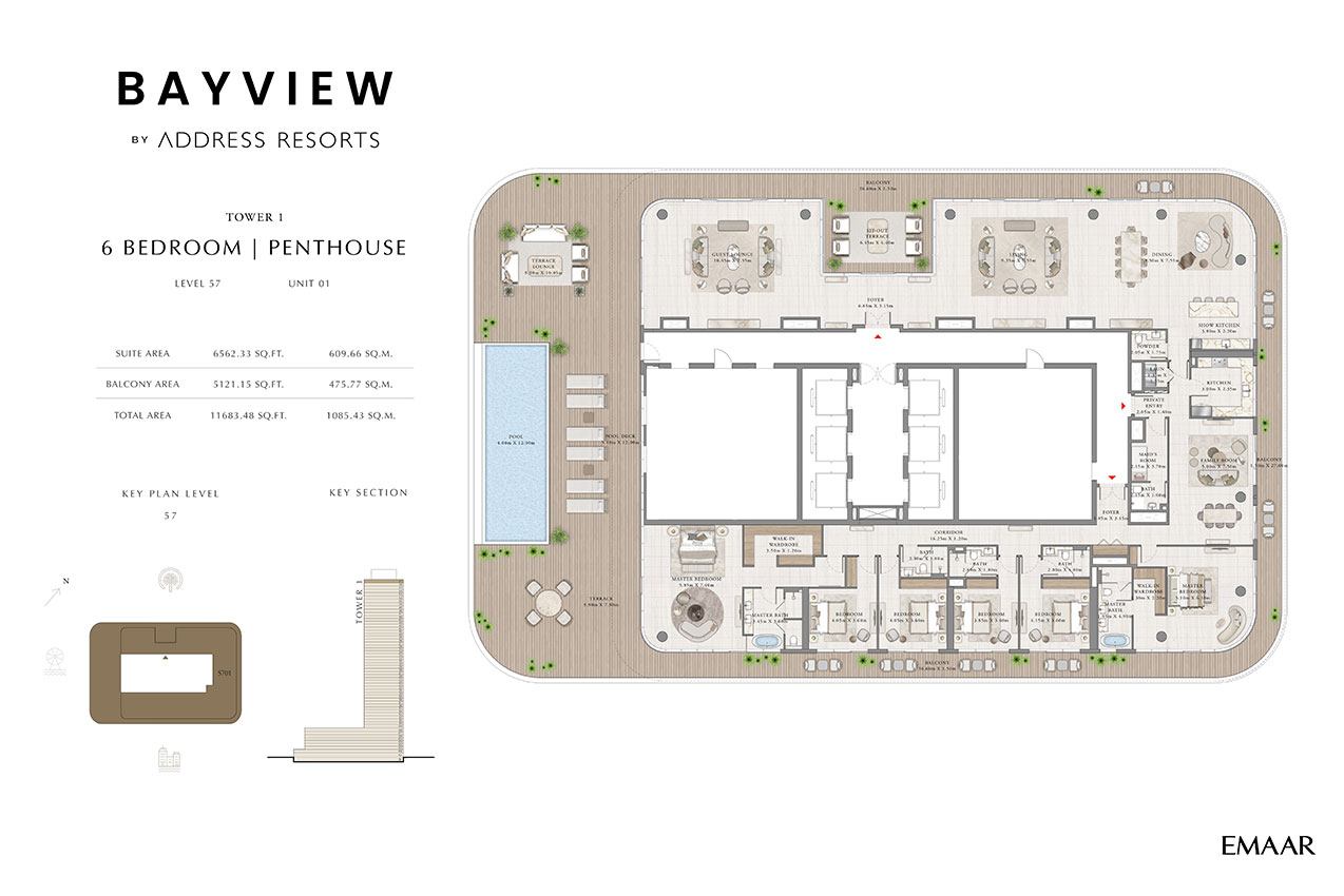 Emaar Bayview by Address Resorts floor plan 6
