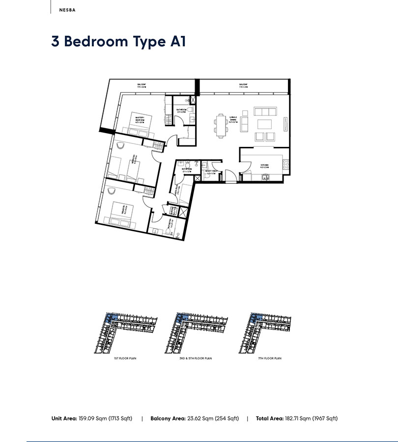 Nesba 1 at Aljada floor plan 4
