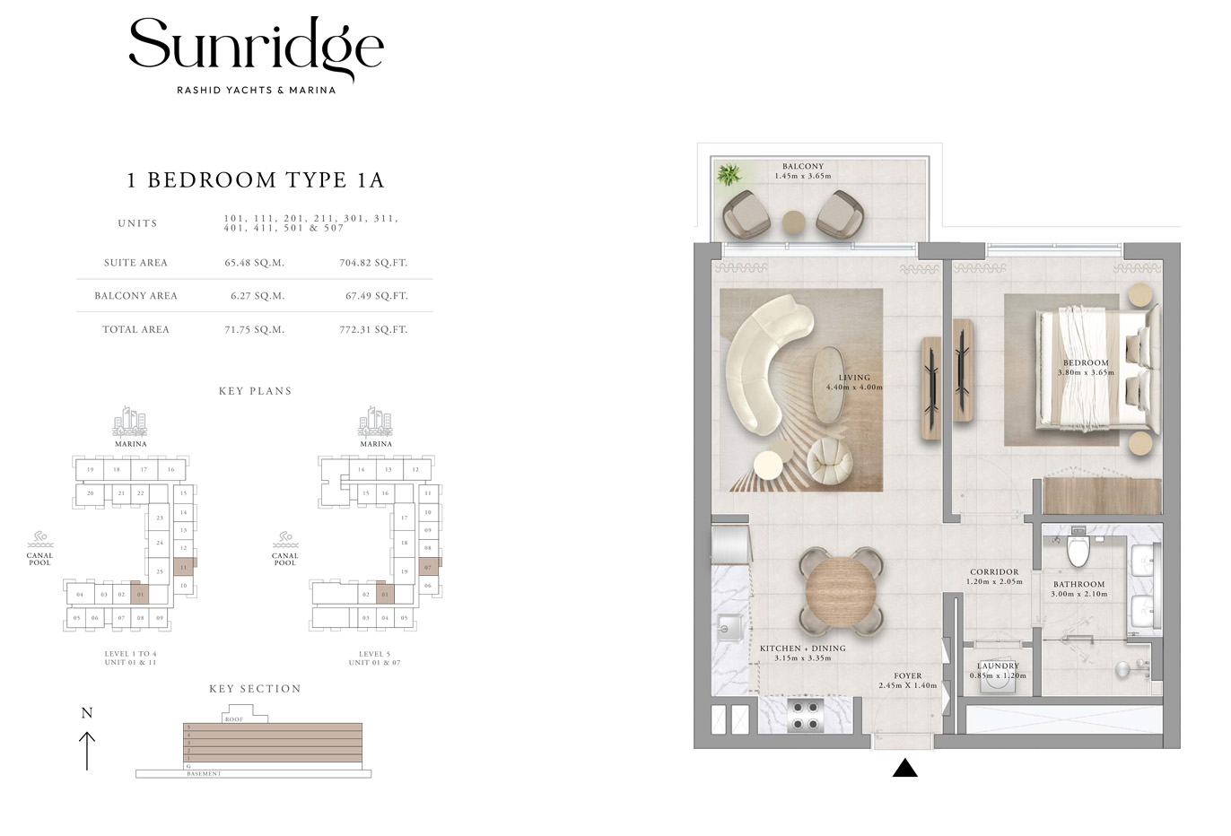 Emaar Sunridge Mina Rashid floor plan 1