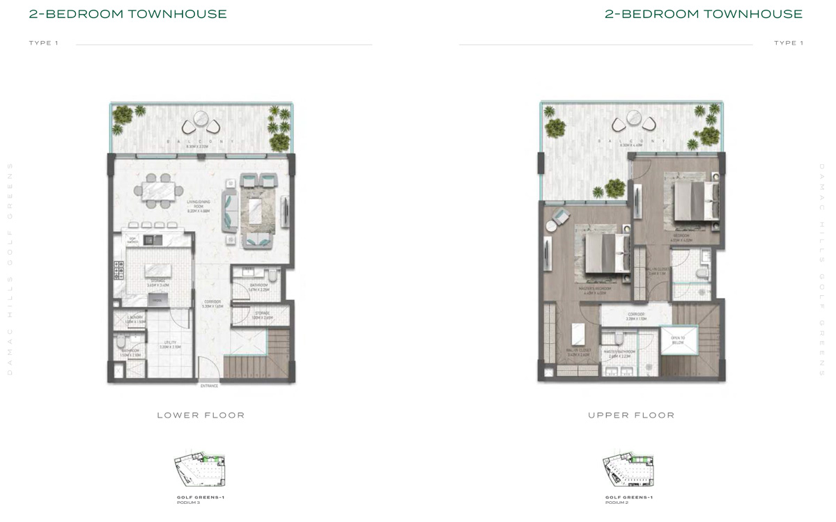 Golf Greens at Damac Hills floor plan 3