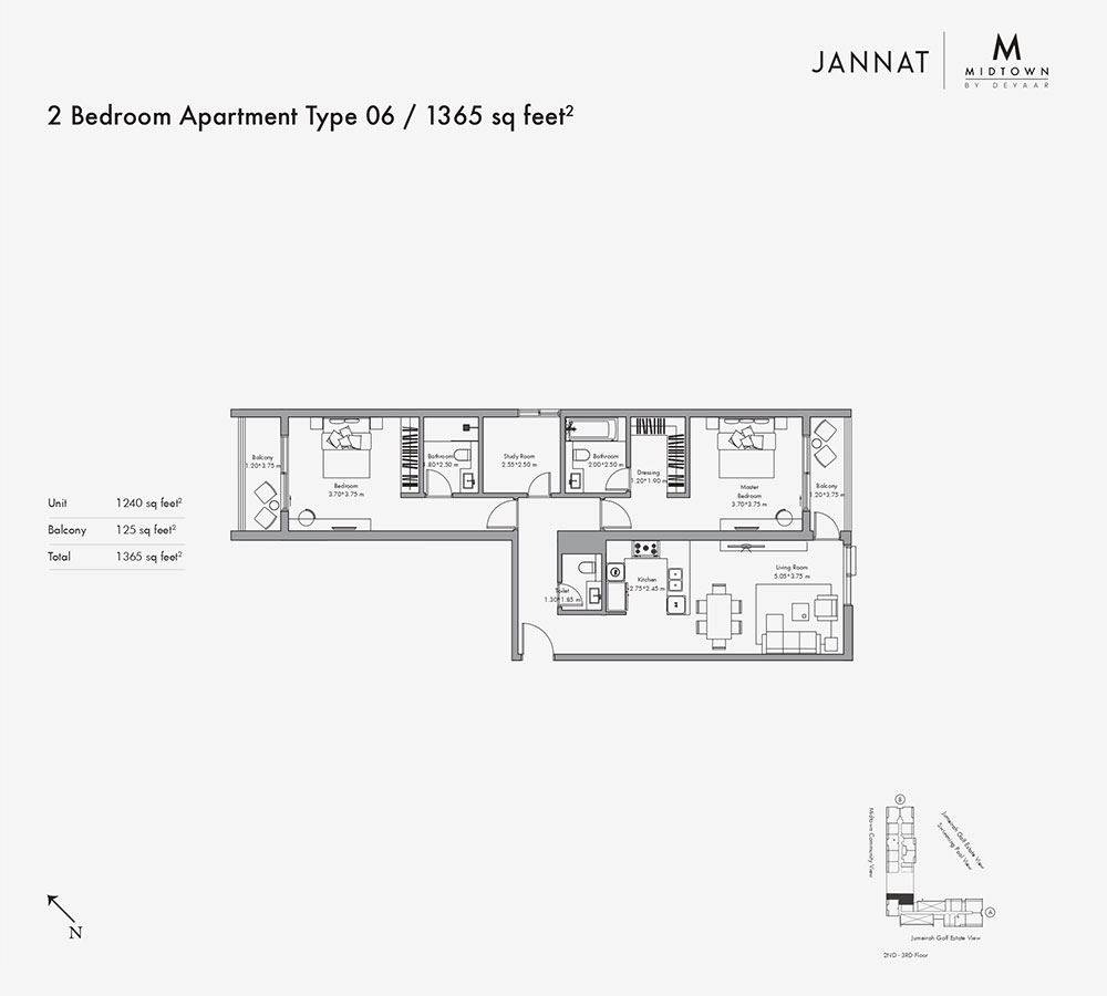 Jannat by Deyaar floor plan 3