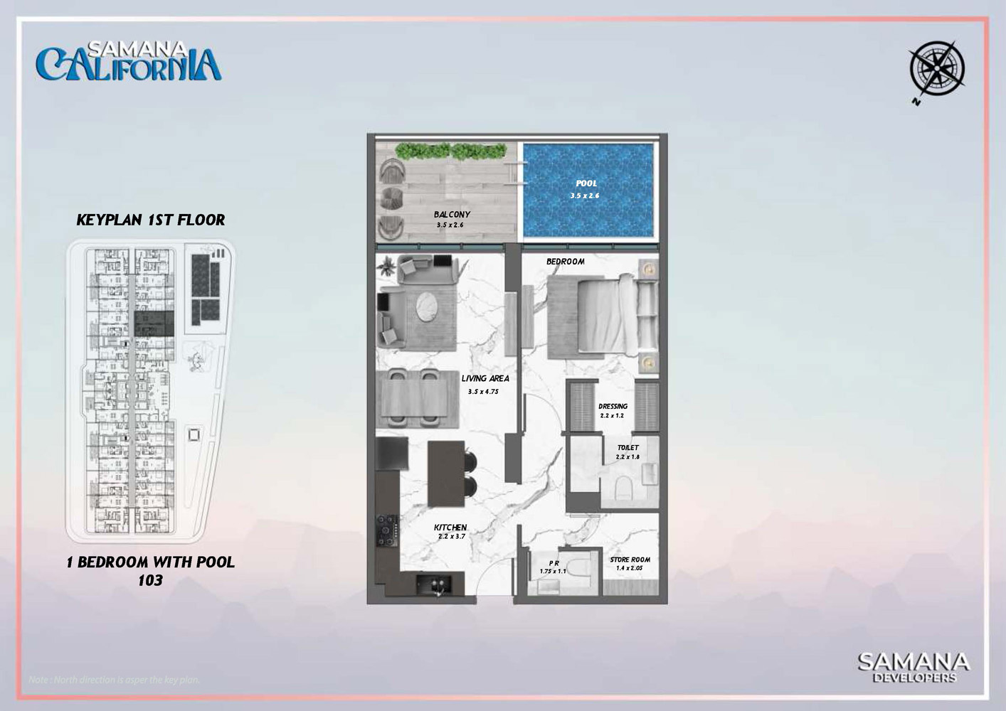 Samana California floor plan 2