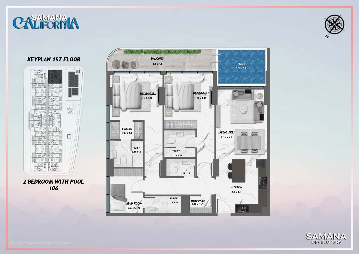 Samana California floor plan 3