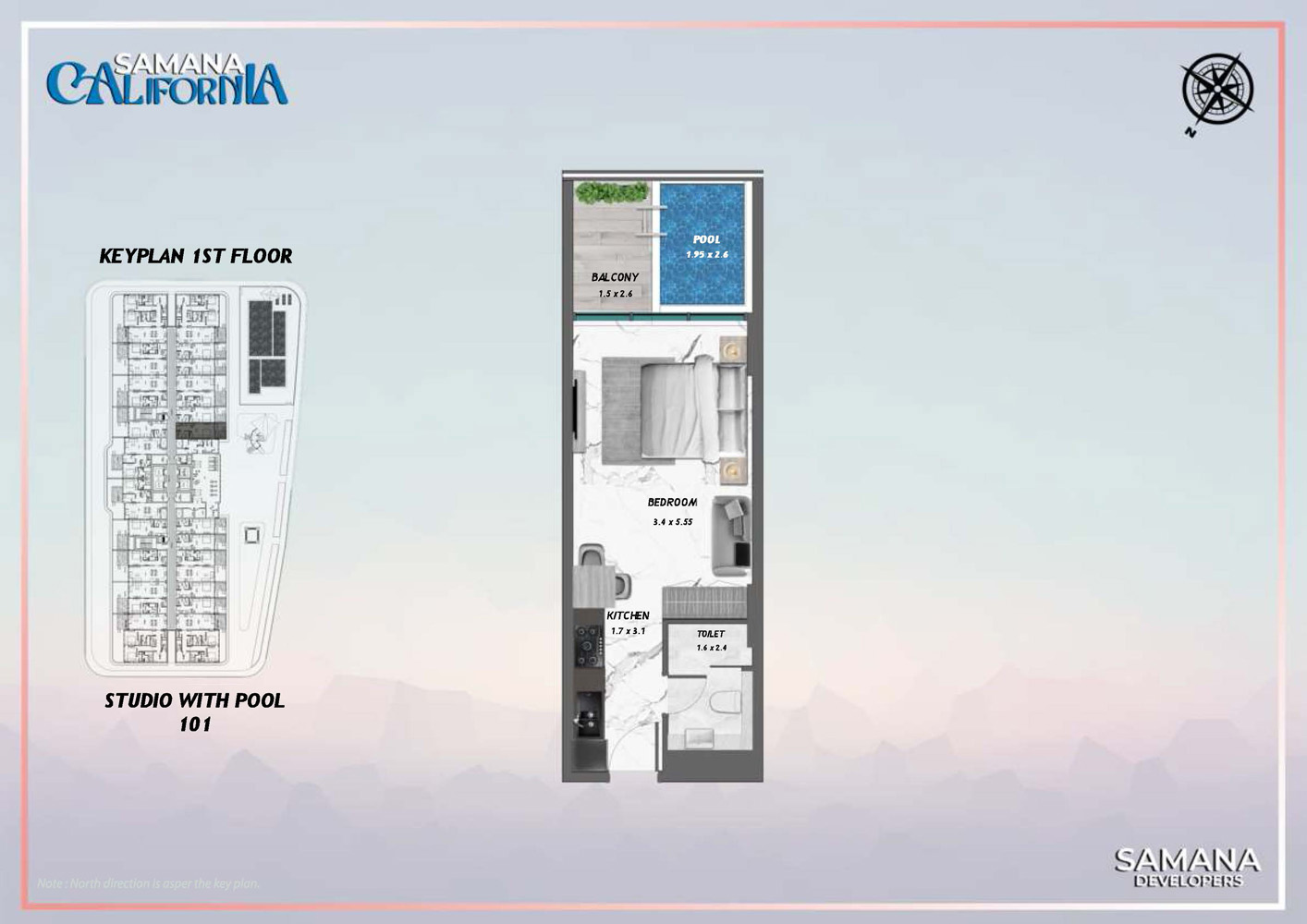 Samana California floor plan 1