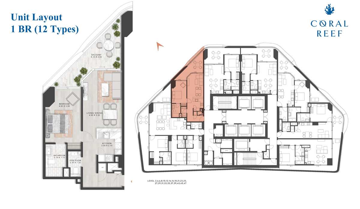 Damac Coral Reef floor plan 1