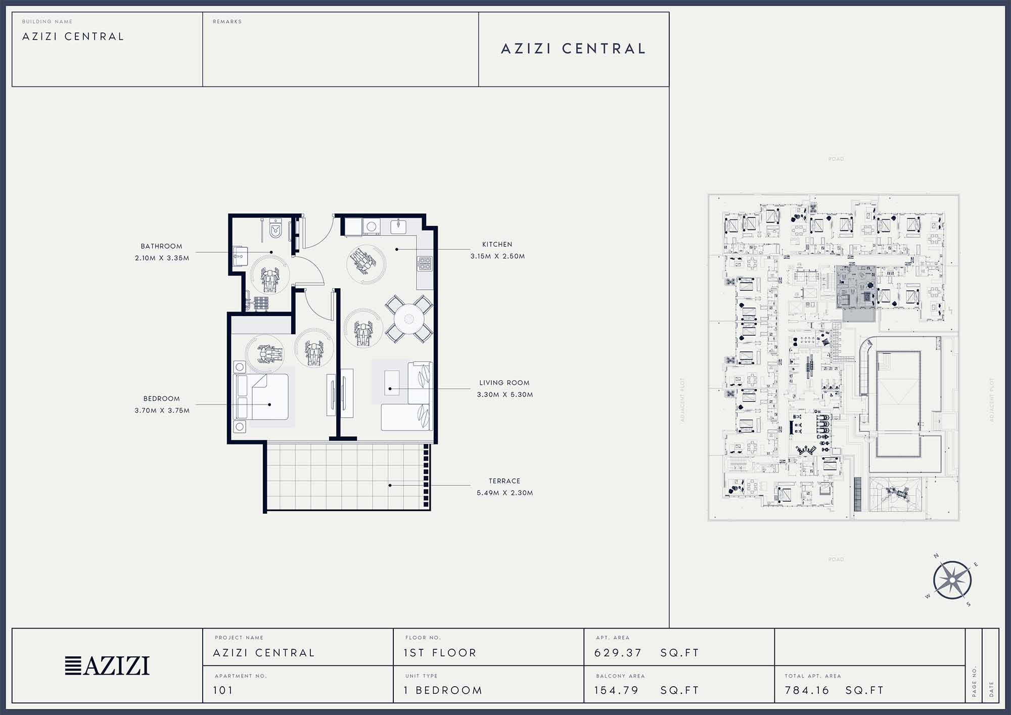 Azizi Central floor plan 1