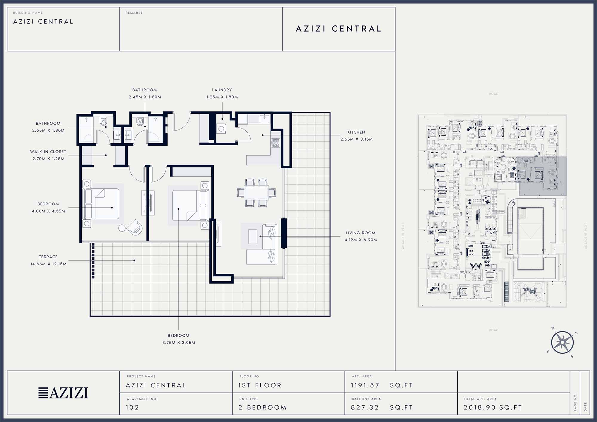 Azizi Central floor plan 3