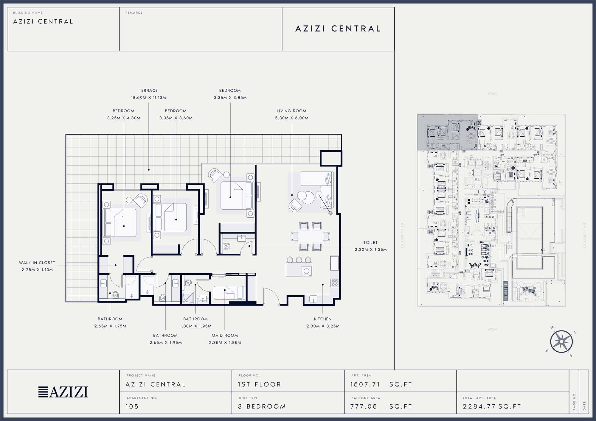 Azizi Central floor plan 4