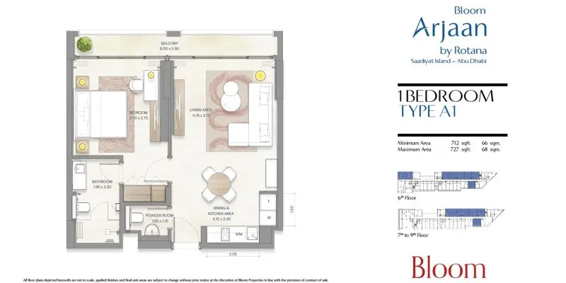 Bloom Arjaan by Rotana floor plan 2