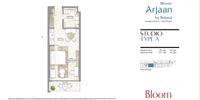 Bloom Arjaan by Rotana floor plan 1