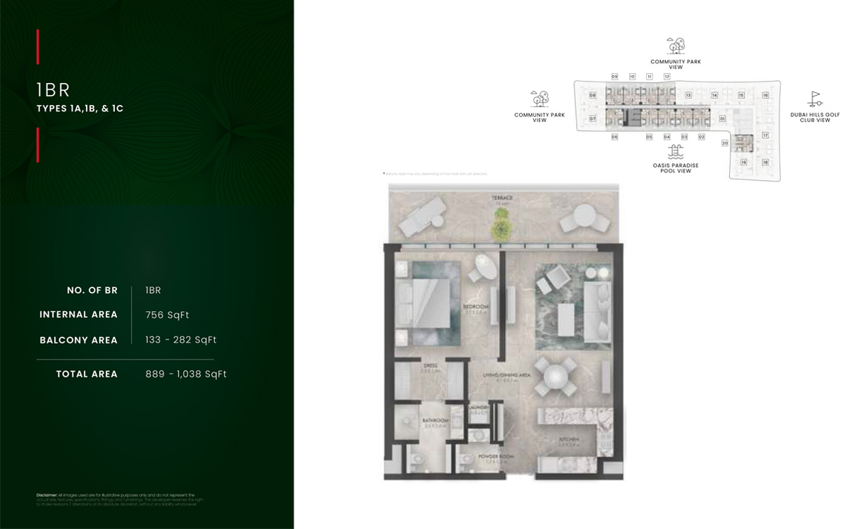 The Golf Residence floor plan 1