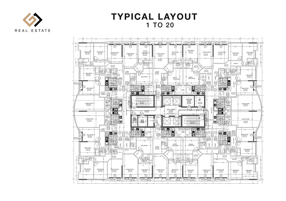Gulf Tower at Ajman floor plan 1