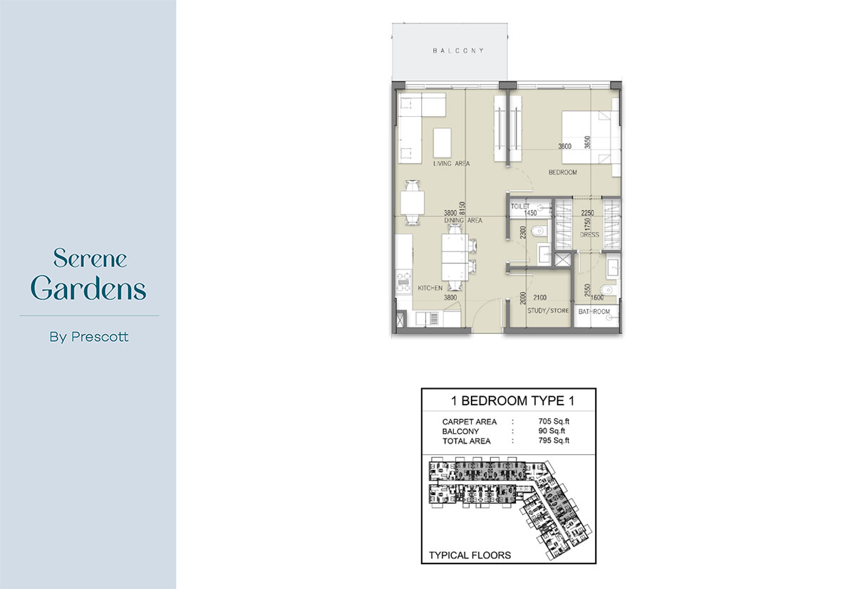 Serene Gardens at Al Furjan floor plan 2