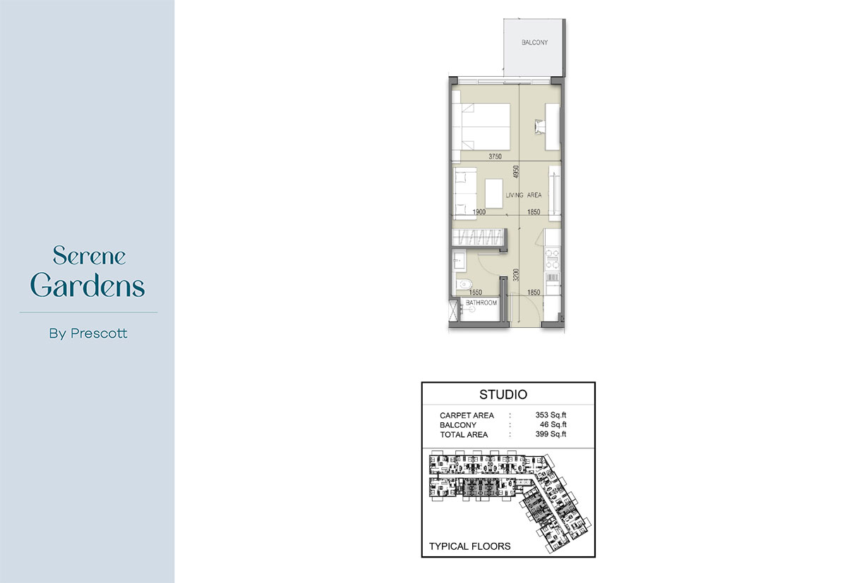 Serene Gardens at Al Furjan floor plan 1