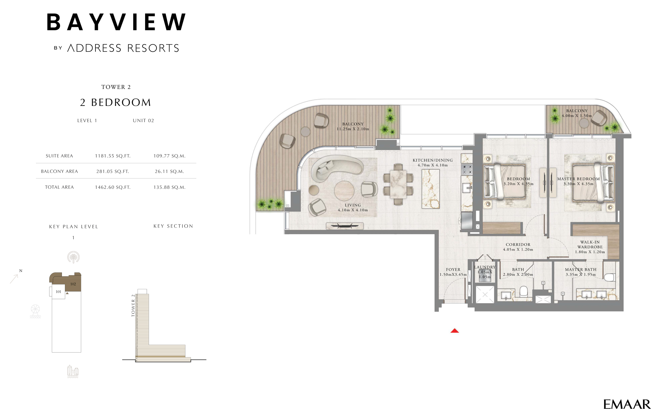 Bayview Tower 2 by Address Resorts floor plan 2