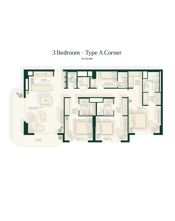 Gardenia Bay at Yas Island floor plan 5