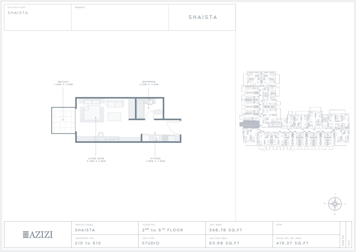 Azizi Shaista Serviced Residences floor plan 1