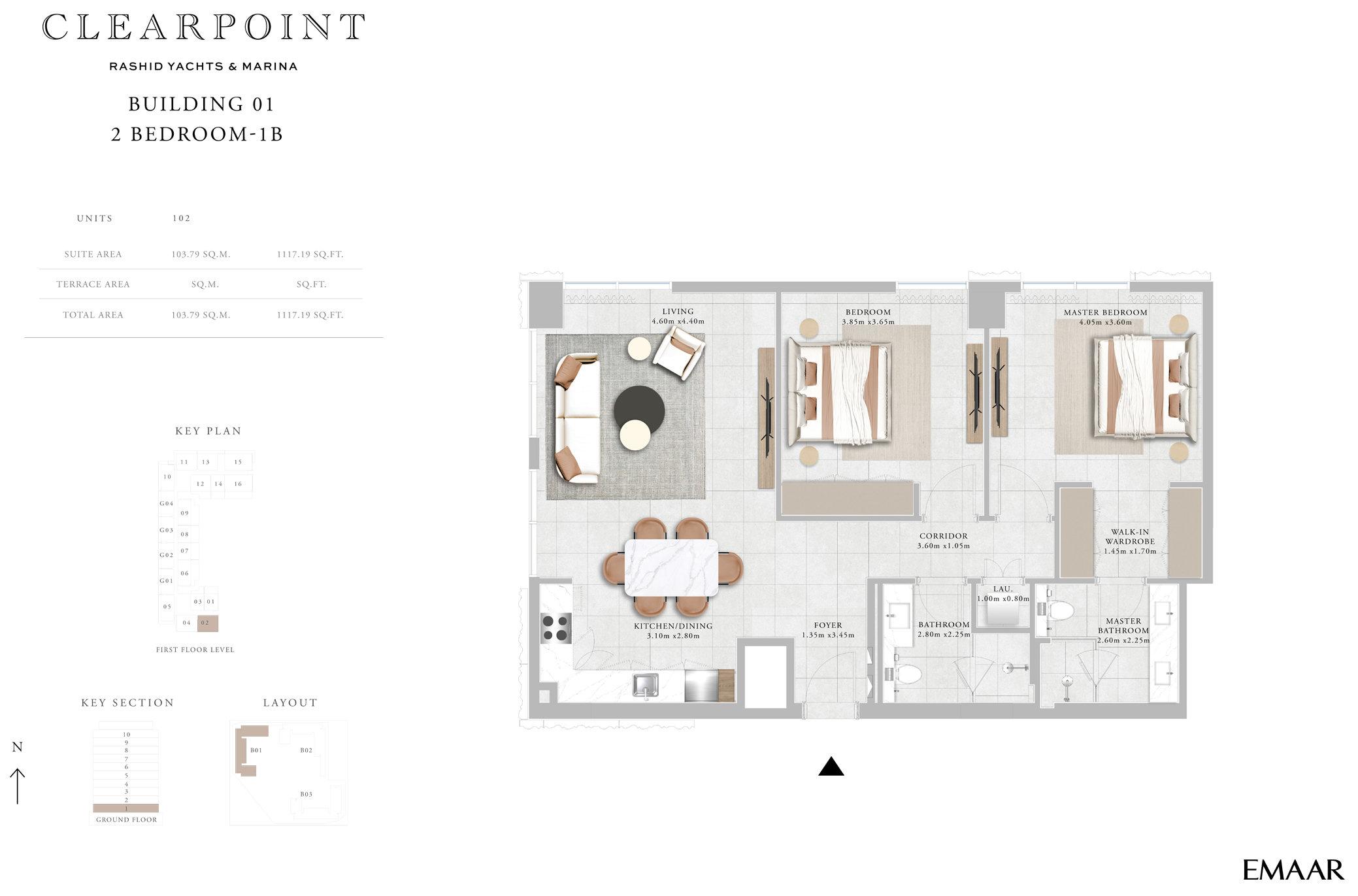 Emaar Clearpoint Mina Rashid floor plan 2