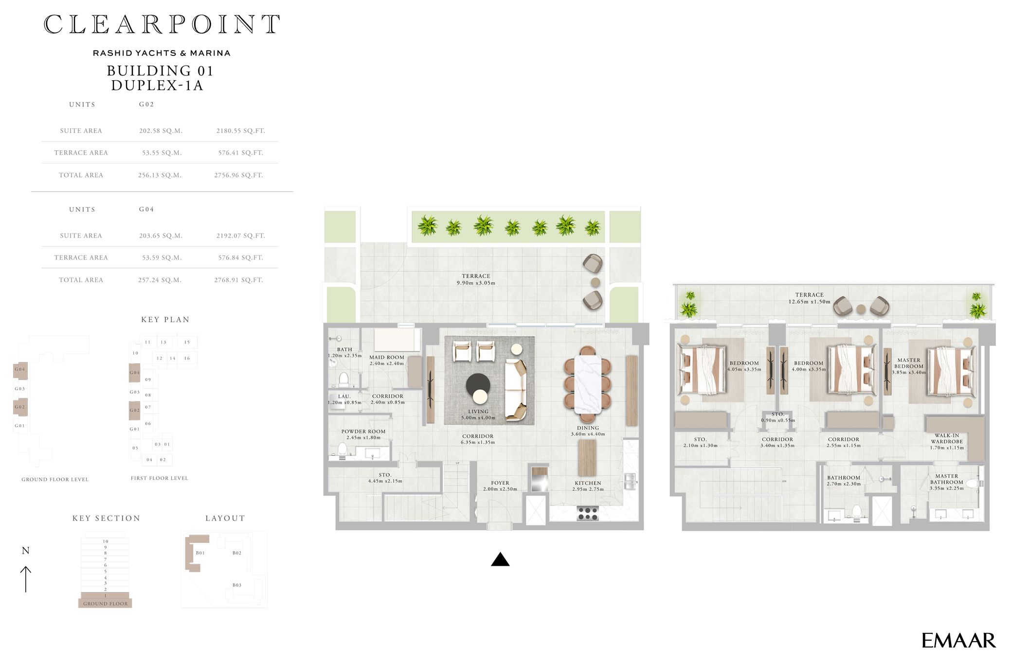 Emaar Clearpoint Mina Rashid floor plan 4