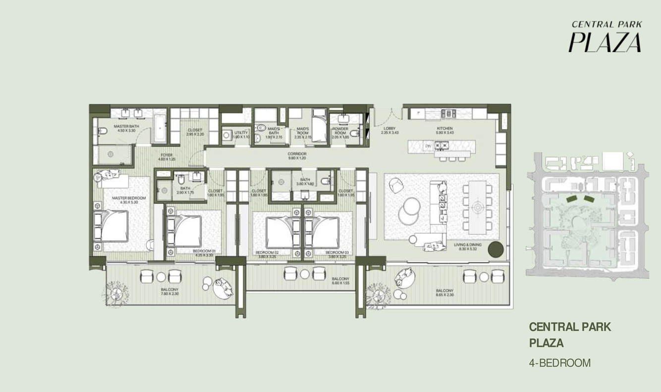 Central Park Plaza floor plan 5