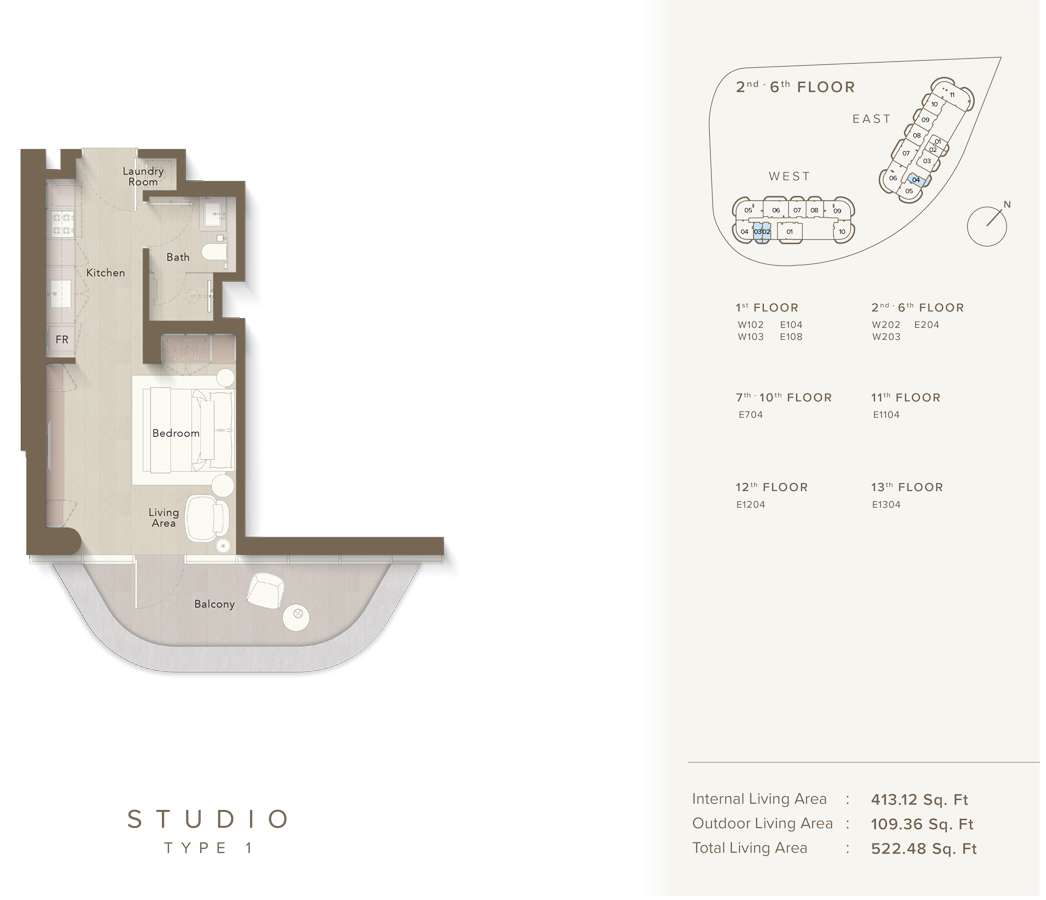 Ellington Views 1 floor plan 1