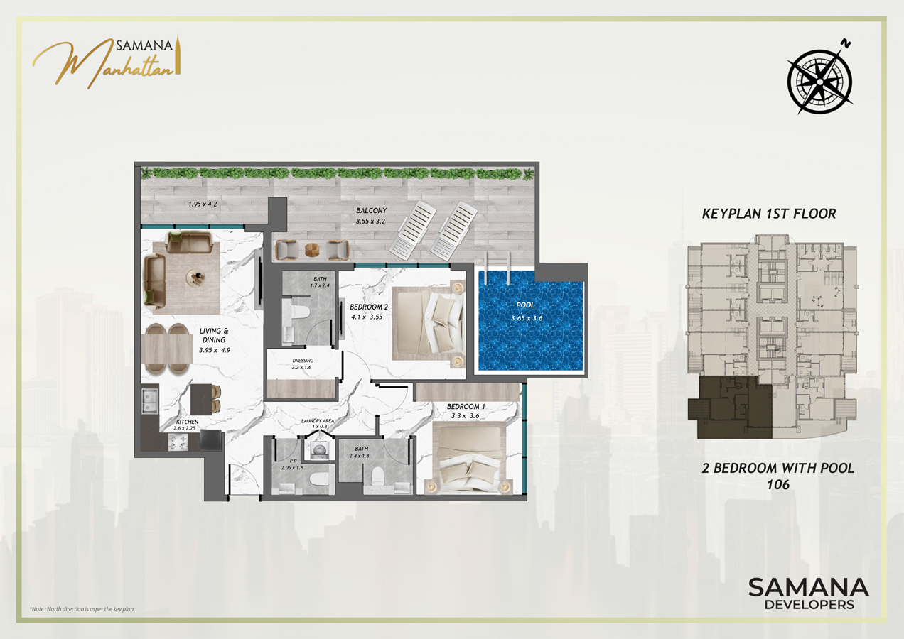 Samana Manhattan floor plan 3