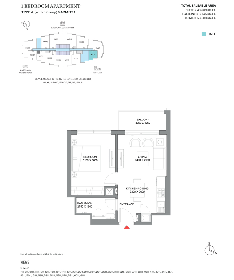 350 Riverside Crescent floor plan 1