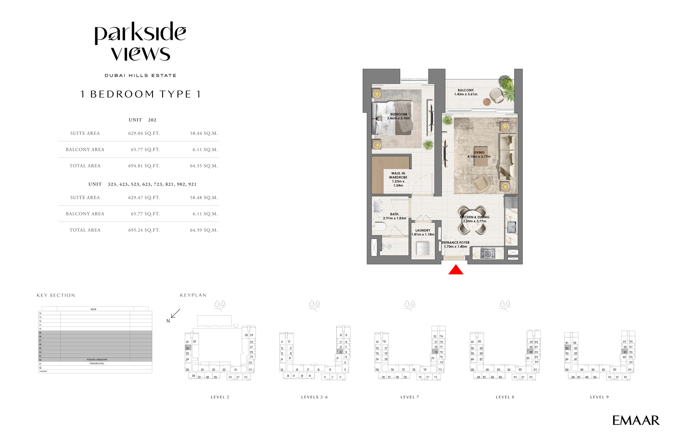 Emaar Parkside Views floor plan 1