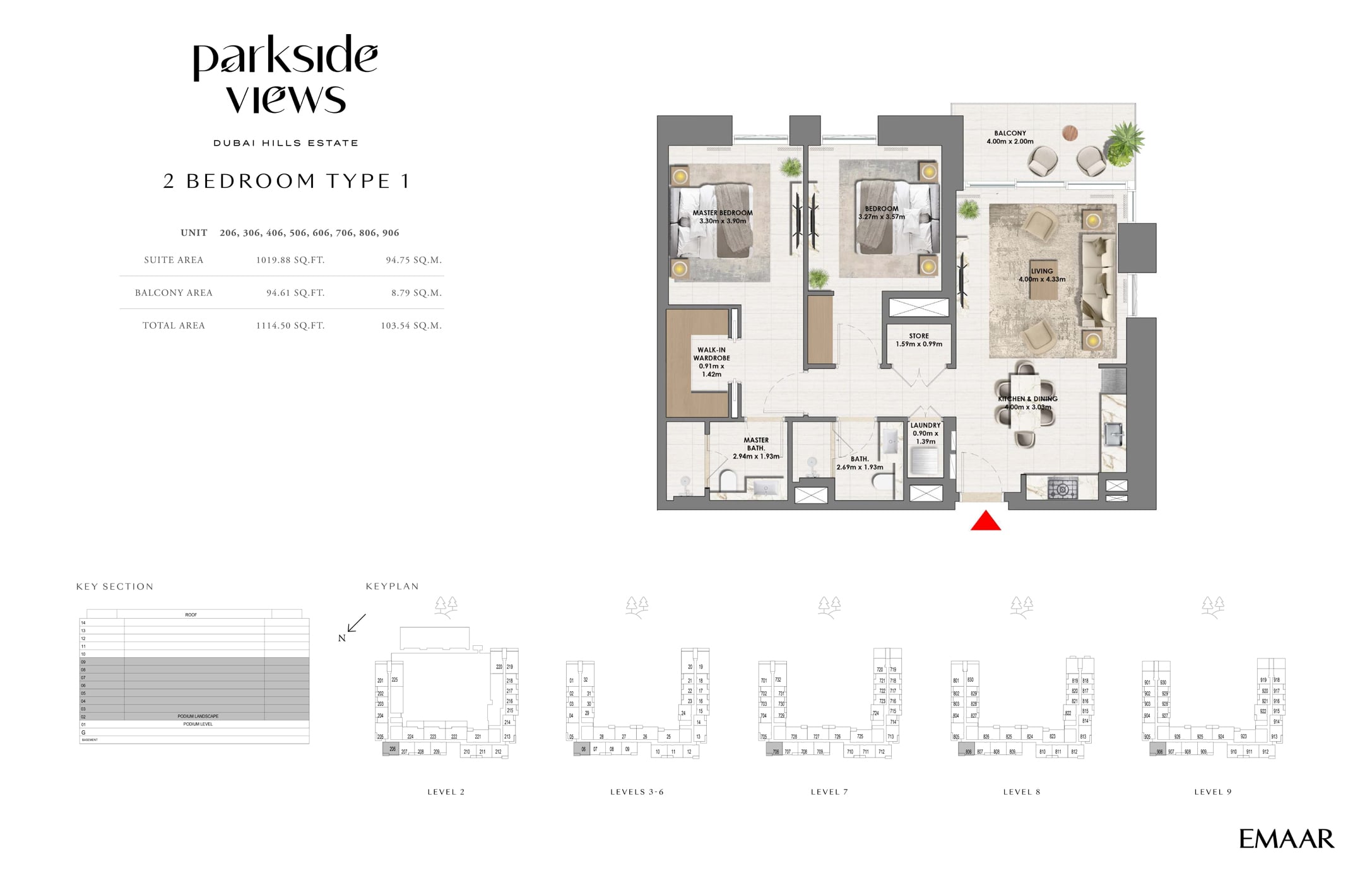 Emaar Parkside Views floor plan 2