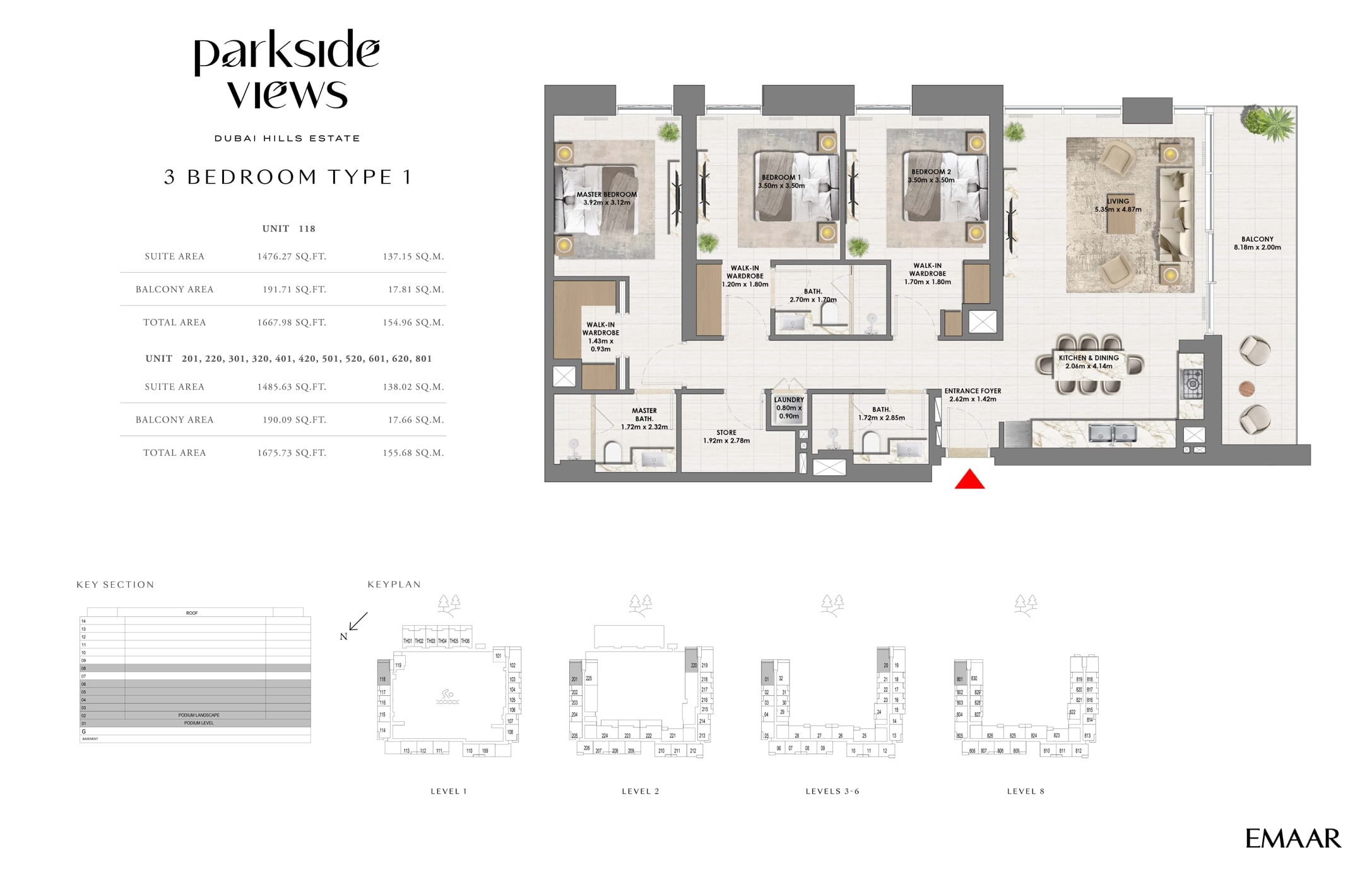 Emaar Parkside Views floor plan 3
