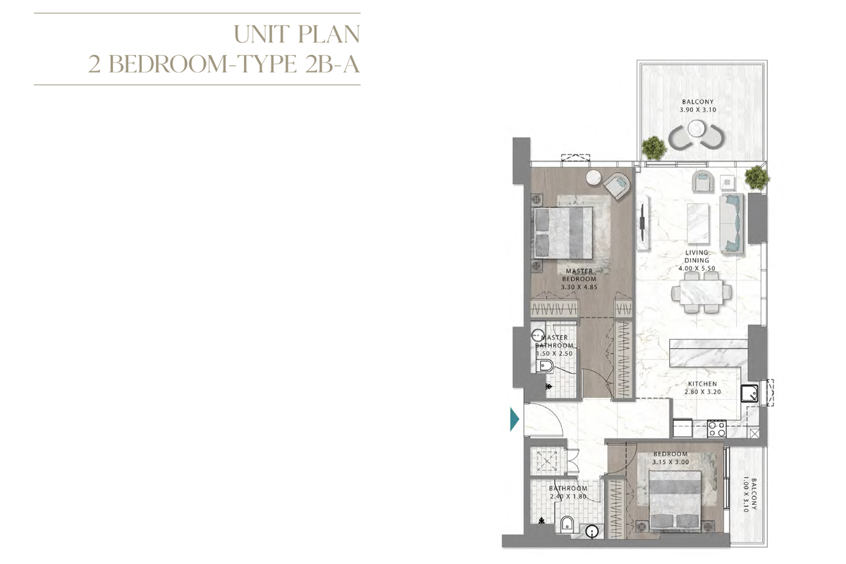 Damac Golf Gate 2 floor plan 3