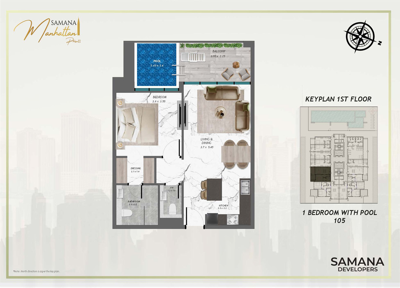 Samana Manhattan 2 floor plan 2