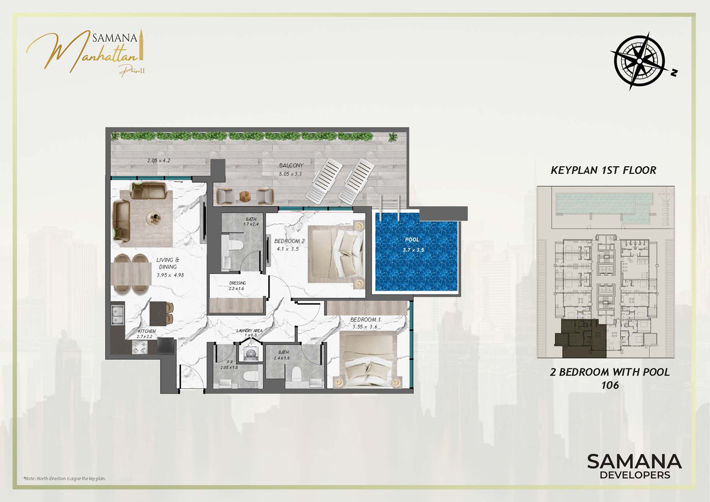 Samana Manhattan 2 floor plan 3