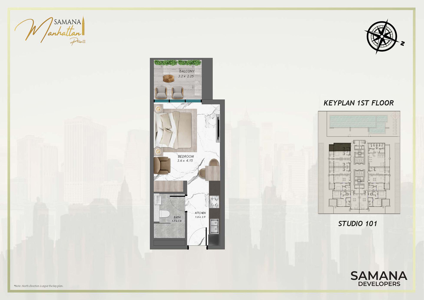 Samana Manhattan 2 floor plan 1