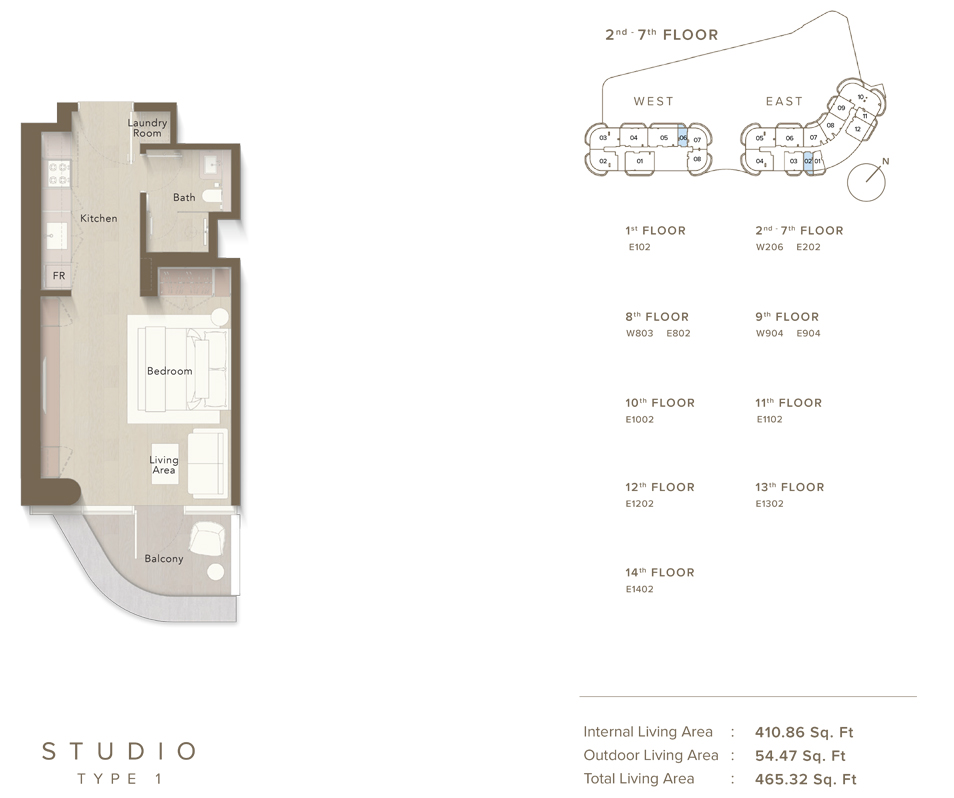 Ellington Views 2 floor plan 1