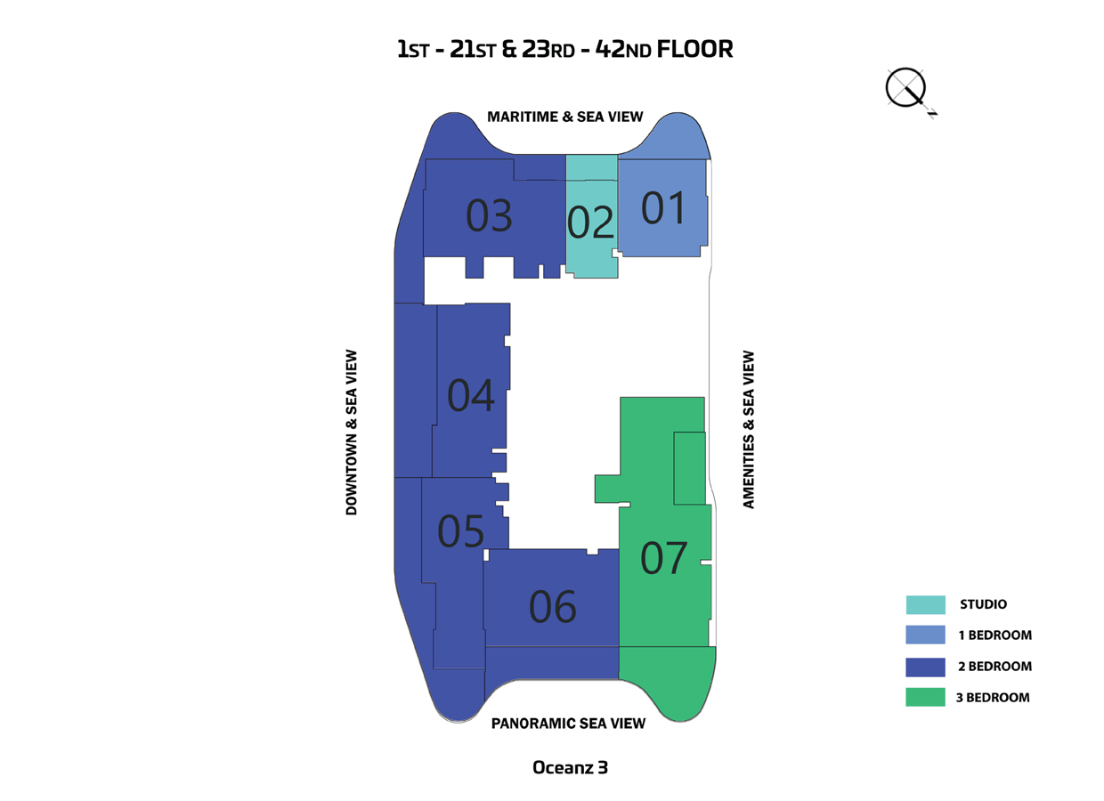 Oceanz Tower 3 floor plan 3